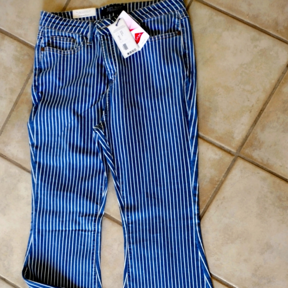 Judy Blue striped jeans.  NWT
